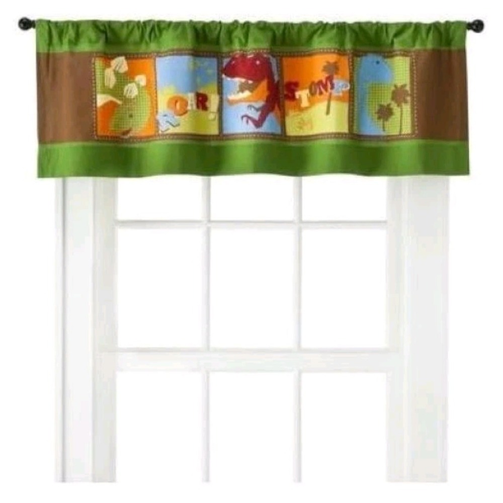 New Circo Roar 'n Stomp Dinosaur Dino Window Valance 59 x 14.5" A19